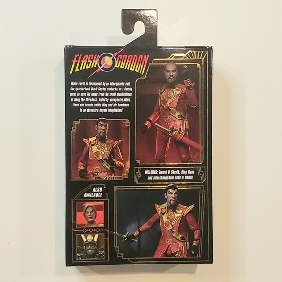 ⚡🎥 NECA Flash Gordon Ming the Merciless Military Suit 7" Figure Sealed MIB C015 - Picture 3 of 3